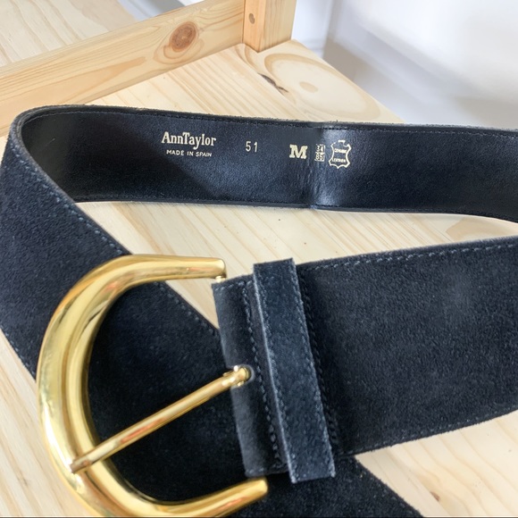 Ann Taylor Accessories - VTG Suede Ann Taylor Wide Waist Belt